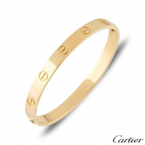 Cartier Yellow Gold Plain Love Bracelet Size 20 B6035520 Cartier Yellow Gold Plain Love Bracelet Size 20 B6035520